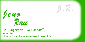 jeno rau business card